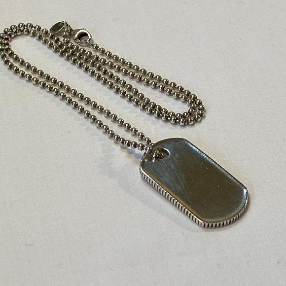 tiffany coin edge dog tag